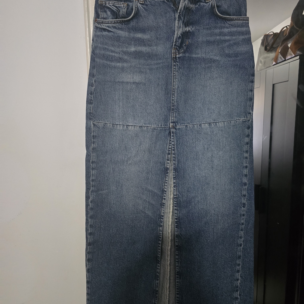 Reformation Blue Denim Skirt